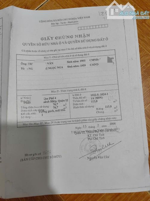 BÁN NHÀ MẶT TIỀN. NGUYỄN THỊ BÚP. Q12. GIÁ 8 5 tỹ. - 2