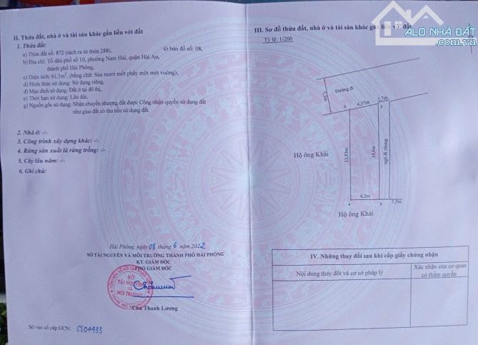 ☘️☘️ Chào bán góc mặt đường ngõ 138 Nam Hải   👉 Diện tích: 61m - Hướng Bắc 👉 Lô đất nằm - 3