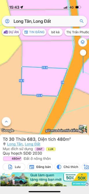 LONG TÂN - LONG ĐẤT - BRVT- ngay gần Tỉnh Lộ 52, khu nhiều nhà vườn ạ - 4