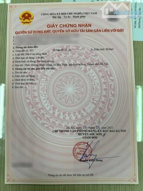 ✨️Hương Đình Đông -Mai Đinh-Sóc Sơn-HN Siêu phẩm 2 Mặt Tiền-90m=40tr/m - 4