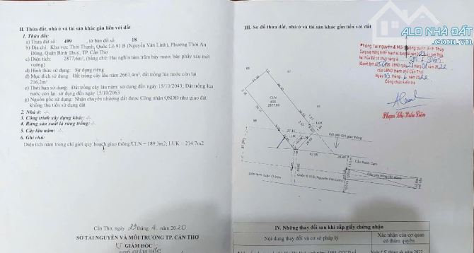 BÁN 2939m2 ĐẤT MẶT TIỀN ĐƯỜNG NGUYỄN VĂN LINH ( QL 91B ) GẦN CẦU BÀ KÈ , BÌNH THUỶ - 5
