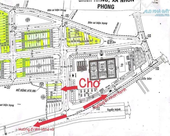 Bán Đất Khu dân cư Chợ Cảnh Hàng Liêm Định, Nhơn Phong dt 95.5m2 Giá 890 triệu - 6