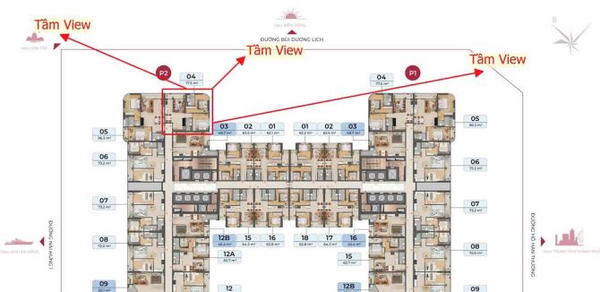 Bán căn góc 2PN Peninsula P2-04  view biển Mỹ Khê - Bán đảo Sơn Trà - Hỗ trợ vay 70% - 1