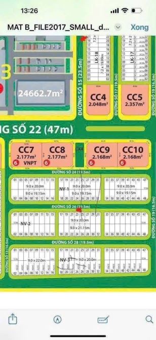 ✅ Bán lô đất thổ cư đường số 26 khu Đồng Tâm SoNa, phường 6, tp Tân An _ DT: 9 x 20m2 - 3