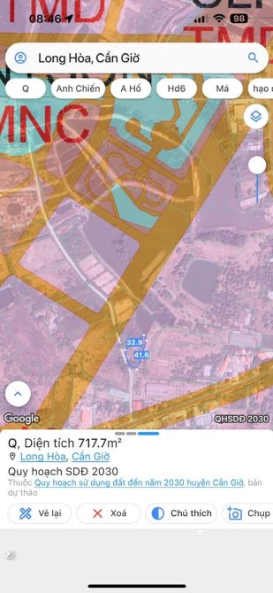 Bán lô đất thổ cư 700m2 huyện Cần Giờ