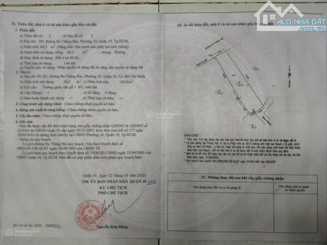 Chính chủ cần bán gấp nhà mặt tiền số 281 đường 3/2, nở hậu tại Quận 10, giá đã giảm 3 tỷ