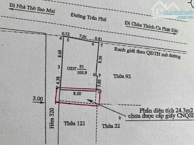 BÁN ĐẤT VIEW BIỂN- LÔ GÓC 2 MẶT TIỀN TRẦN PHÚ DT 130M2=8,5X16M- KHU SAO MAI- PHƯỜNG 5 - 1