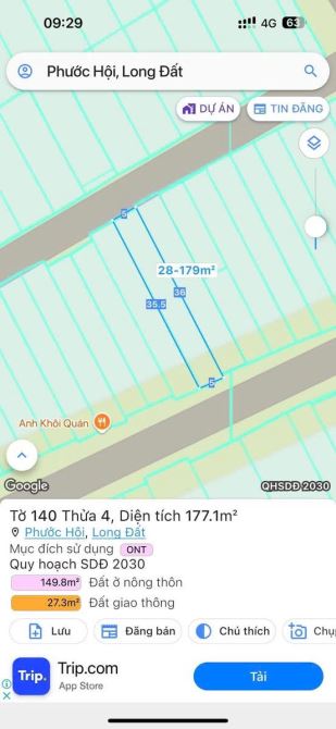 BÁN GẤP CĂN NHÀ CẤP 4 NGAY SÁT CHỢ LỘC AN LONG ĐẤT BRVT - 3