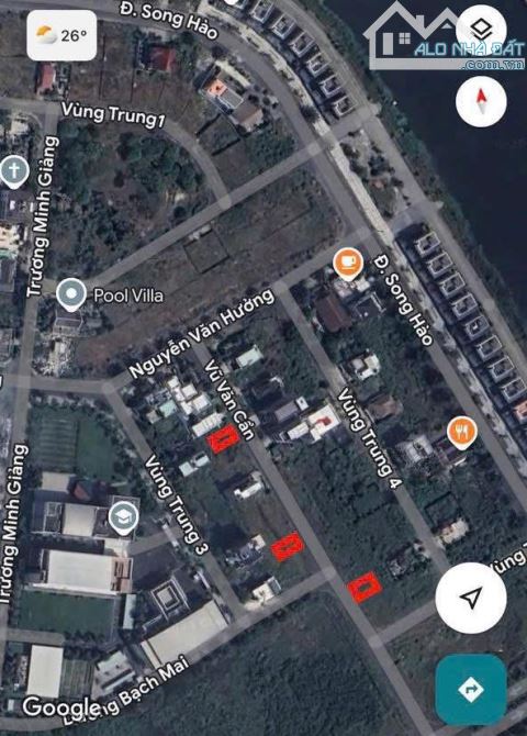 Đường Vũ Văn Cẩn 150 m2 ngang 7.5 m khu phú mỹ an đường 10.5 m