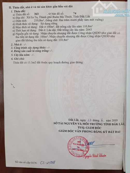 Bán đất hẻm quốc lộ 26 thuộc xã eatu nay là p.Tân An