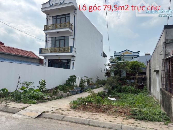 Siêu Phẩm Trục chợ Hải Thành 2,lô góc  79,5m2 ngang 4,5m đường thông rộng 8m dân cư đông.