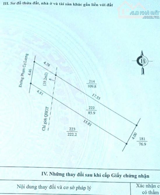 Bân đất mặt phố Phạm Cự Lượng phường Hải Tân, ngay gần Ecoriver Hải Dương