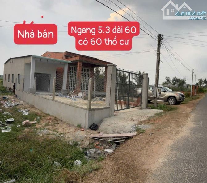 Bán nhà Gần chợ Trà Vong, Huyện Tân Biên tỉnh Tây Ninh dt 5,3x60m  giá 660tr