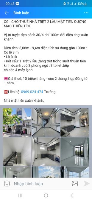 Nhà 2 lầu mặt tiền Mạc Thiên Tích cho thuê lâu dài - 1