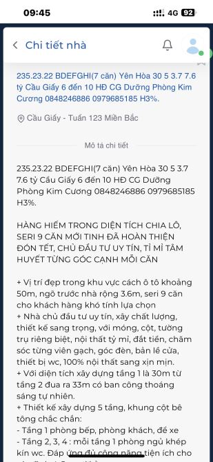 BÁN NHÀ ĐẸP MỚI TINH – HOÀNG MAI, HOÀNG VĂN THỤ – THANG MÁY – 3 BƯỚC RA PHỐ  Giá: 7,6 tỷ – - 1