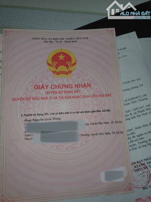 Ngộp bank bán gấp đất hai mặt tiền xã Tân Phú Trung, diện tích 200m2, sổ hồng riêng 2 tỷ 7 - 2