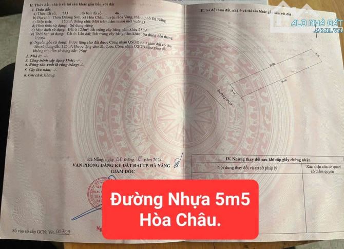 📌📌📌Làm việc trực tiếp!!! Bán đất thôn Dương Sơn, xã Hòa Châu, huyện Hoà Vang - 2
