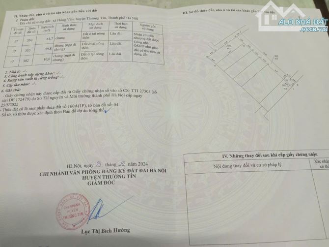 🌈 Lô góc siêu đẹp Xâm Xuyên Hồng vân Thường Tín HÀ NỘI đường rộng gần VD4💯💯 - Diện tích - 3