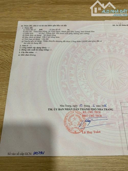 BÁN ĐẤT VĨNH NGỌC GẦN ĐƯỜNG LƯƠNG ĐỊNH CỦA - 4