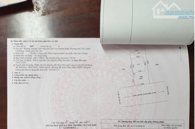 BÁN ĐẤT MẶT TIỀN ĐƯỜNG TRƯƠNG VĨNH NGUYÊN , CÁI RĂNG , CẦN THƠ - 4