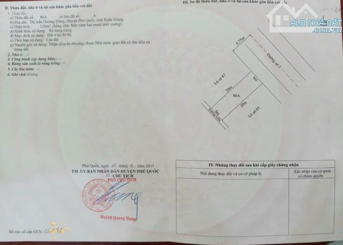 Nền Tái Định Cư khu Phố 10 Dương Đông