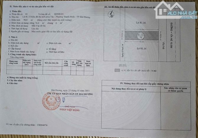 Bán đất khu Vạn Phúc  tp. Hải Dương