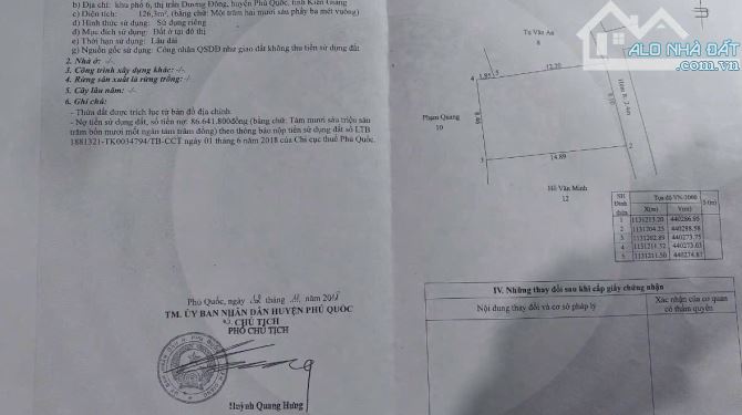 Bán nhà và đất trung tâm Phú Quốc cách biển 350m