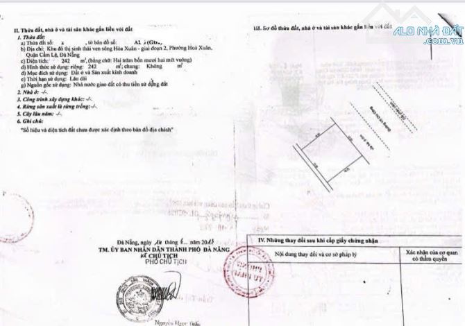 💥💥💥 CHỦ CẦN TIỀN BÁN NHANH ĐẤT VÕ CHÍ CÔNG 242m2 GẦN SÂN BANH GIAO ĐƯỜNG 29/3 HOÀ XUÂN