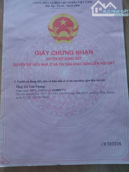 CHÍNH CHỦ CẦN BÁN MỘT NỀN ĐẤT Ở DT 76,6 M2 TẠI ĐƯỜNG SỐ 4, PHƯỜNG BÌNH HƯNG HÒA, BÌNH TÂN,