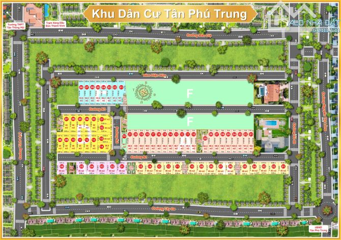 ƯU ĐÃI : 4 Block KDC Tân Phú Trung, sổ riêng,xây tự do, DT: 6x14, 5x17, 5x20 Giá 1tỷ8