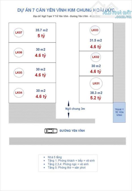 Bá,n Nhà Kim Chung - Hoài Đức, 32m2*5Tầng, Ngõ nông 30m ra chợ, đường ôtô dừng đỗ cạnh nhà - 11