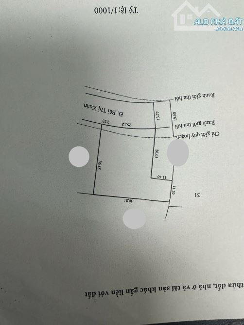 📌 Bán hơn 2300m Mặt tiền Bùi Thị Xuân đã có 2 sổ riêng đất ở 50% giá 28tr/m tl - 1