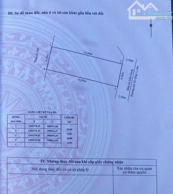 63m2 đất TĐC Cây Đa - Ngang 4.5m - Đông Nam - 2