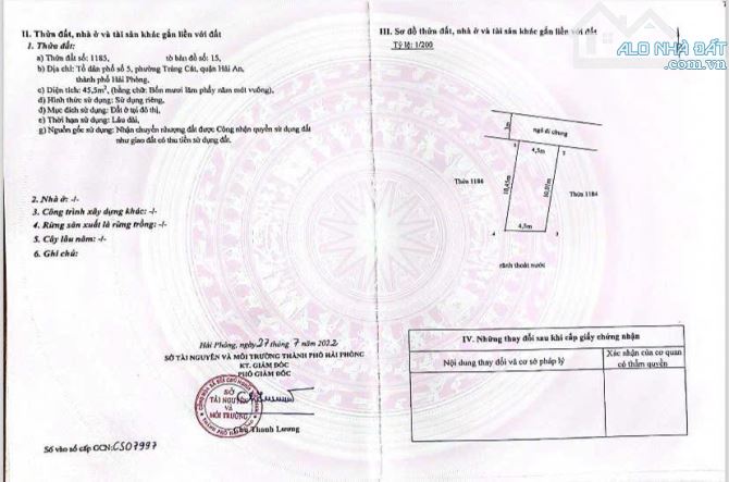 Bán lô đất mặt ngõ 4m tại Lương Khê, Tràng Cát 45,5m3 giá 1.3 tỷ - 2