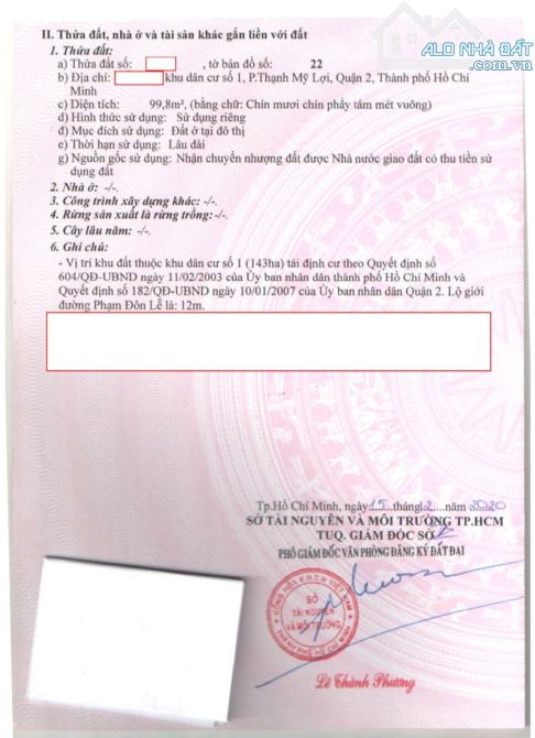 Bán đất nhà phố TM. Lợi Quận 2 cũ mặt đường Phạm Đôn Lễ gần Trường Học (99.8m2) 13.5 tỷ - 5