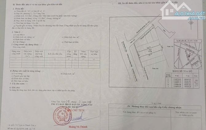 Cần Bán Hai lô đất mặt tiền Lý Thường Kiệt, phường 1, tp. Vũng Tàu