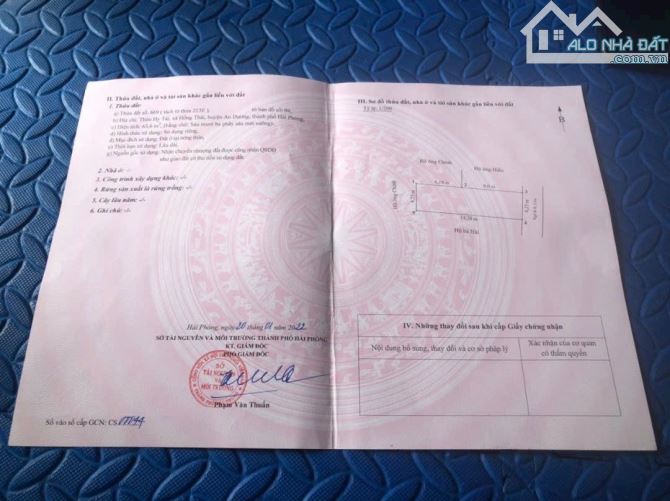 Bán lô đất tại Hy Tái Hồng Thái An Dương