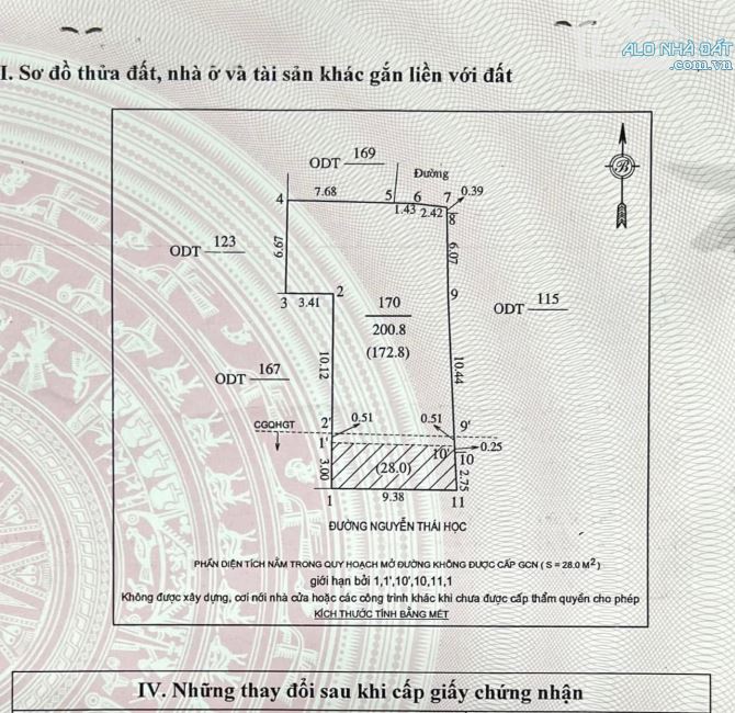 Cần bán đất kinh doanh cực tốt Nguyễn Thái Học thành phố Vinh