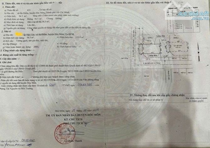 Kẹt tiền ra gấp căn nhà 1 lầu Phía sau An SƯơng,Bà Điểm,Hóc Môn 56m2 790Tr, Đã có Sổ Riêng