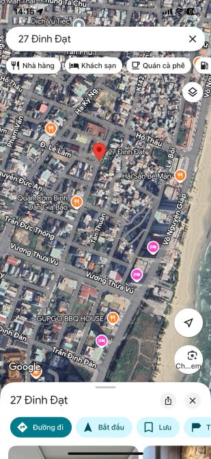 BÁN LÔ ĐẤT MẶT TIỀN 7,5m ĐINH ĐẠT SÁT BIỂN