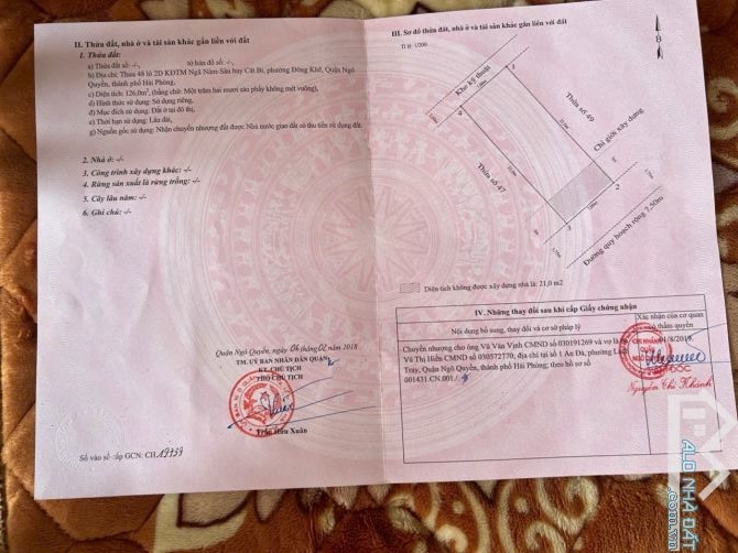 Bán lô đất 126 M lô 2D tuyên 2 Lê Hồng Phong Ngô Quyền HP