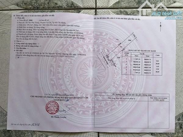 Chính chủ bán 149m2 Thổ Cư Đất Lọt Khe, xã Tân Phú Trung giá 600 Triệu có SHR