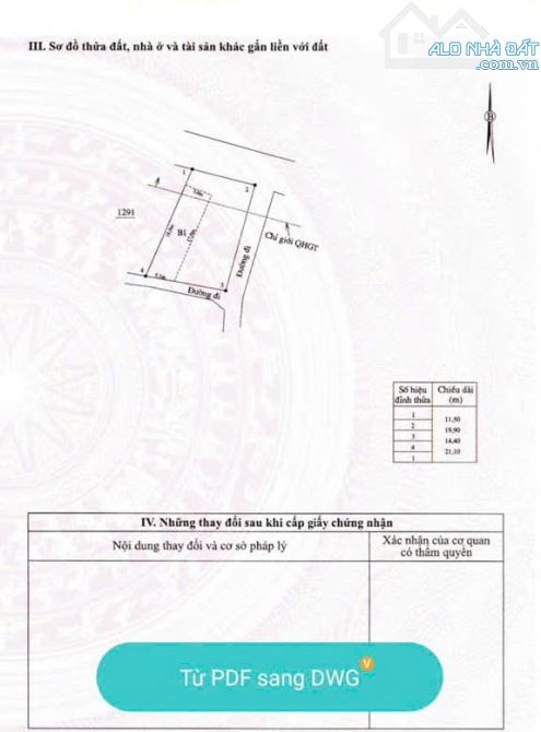 Đất dân Diên Phú 3 mặt tiền, ngang 11.5m có sẵn nhà cấp 4