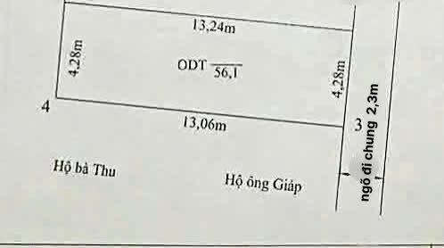 🍀Bán lô mặt ngõ Đằng Hải, Hải An, Hải Phòng - Dt: 56,1m2, mặt tiền 4,28m, vuông vắn, sau