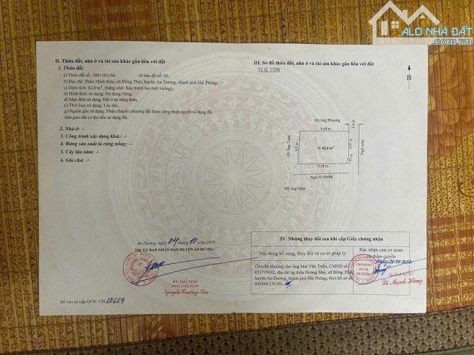 Bán lô góc 62m2 cạnh chợ Minh Kha.