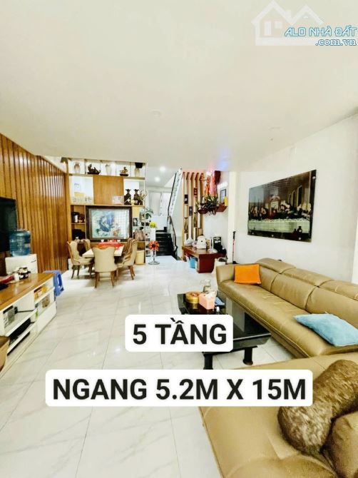 BÁN NHÀ 5 TẦNG - NGANG 5.2M - ĐỐI DIỆN HENIKEN Q12 - ĐƯỜNG 8M