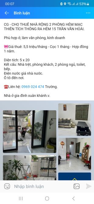 Nhà 2 phòng có nội thất trung tâm Ninh Kiều - 1