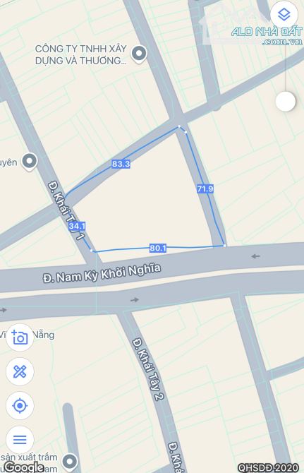 Chuyển nhượng lô đất 4 mặt tiền, đường Nam Kỳ Khởi Nghĩa, Ngũ Hành Sơn, Đà Nẵng - 1