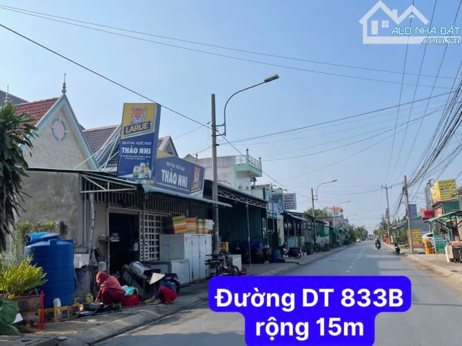 CHÍNH CHỦ BÁN NHANH LÔ ĐẤT MẶT TIỀN DT833B CÁCH CHỢ LONG CAN 10m LIỀN KỀ BẾN LỨC - 1