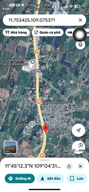 Chính chủ bán nhanh 179m2 mặt tiền QL1A (có 88m thổ cư – 6m x 27m), thôn Suối Đá, xã Lợ - 1
